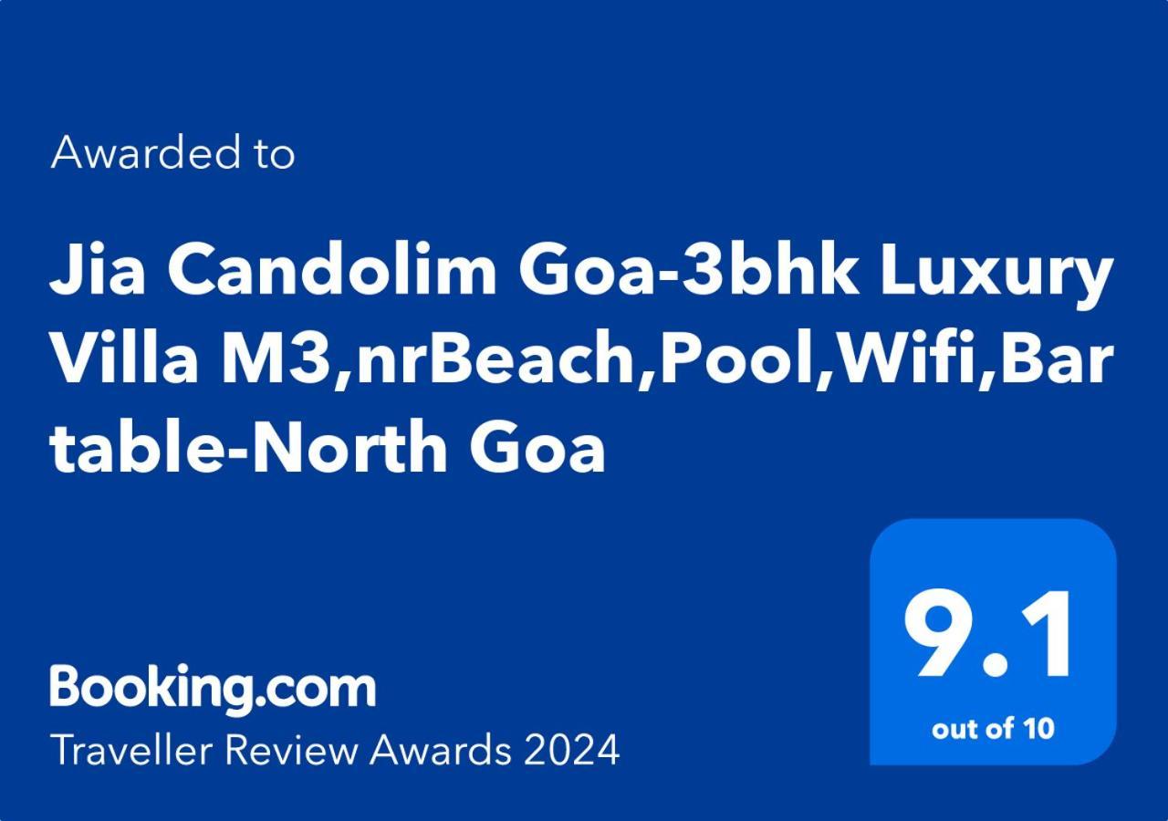 Villa M - Jia 3- 3Bhk In Candolim, Pool Facing, Near Beach, Breakfast Included Bagian luar foto