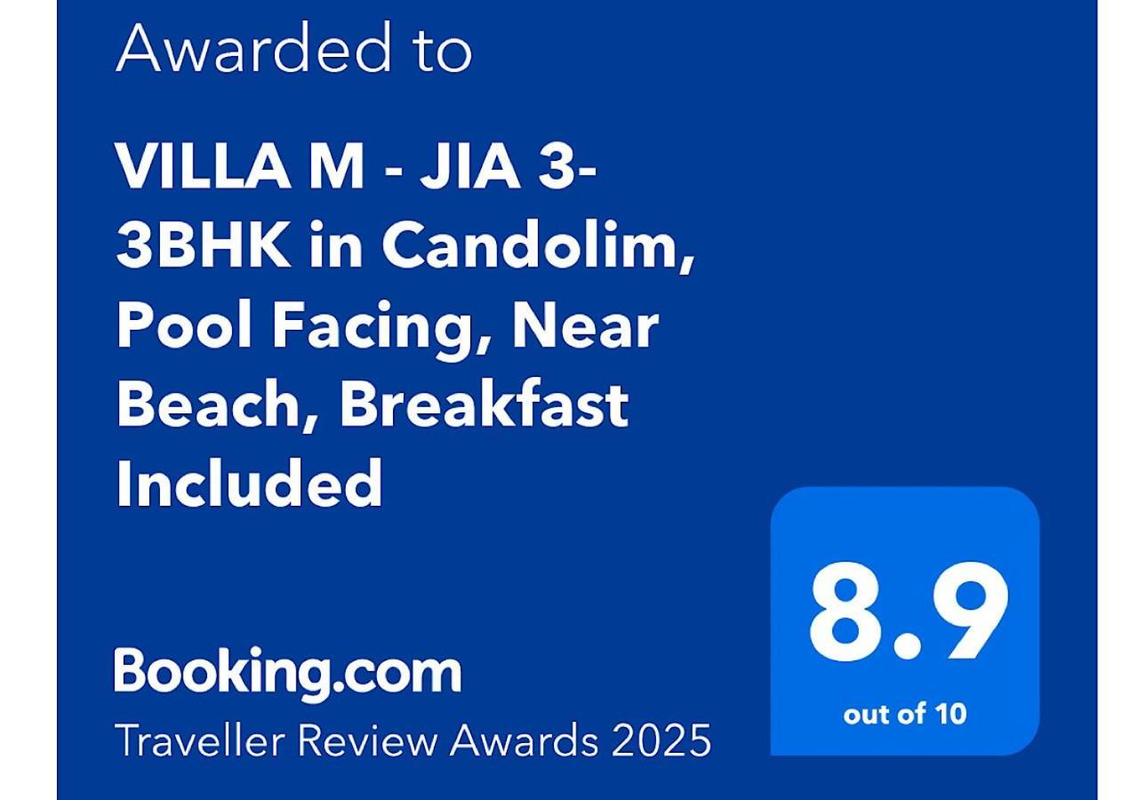 Villa M - Jia 3- 3Bhk In Candolim, Pool Facing, Near Beach, Breakfast Included Bagian luar foto